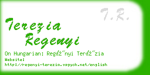 terezia regenyi business card